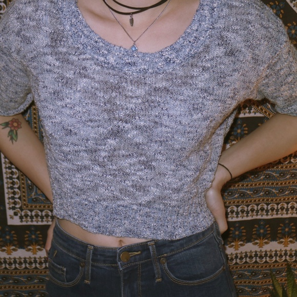 BDG Sweaters - BDG Cropped Knit Quarter Sleeved Sweater